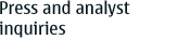 Press and analyst inquiries